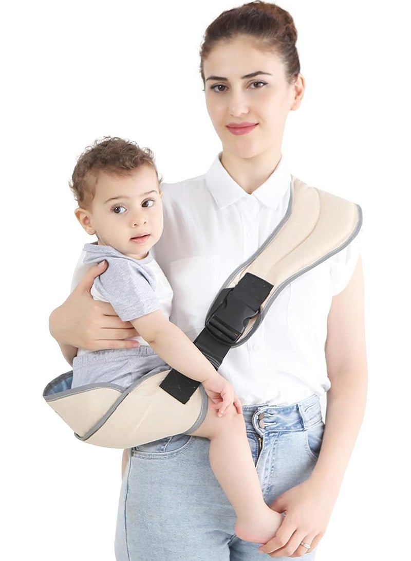 jaexest Portable Toddler Carrier – Adjustable Child Sling – Ergonomic One Shoulder Labor-Saving Carrier – Polyester Half Wrapped Toddler Sling with Anti-Slip Particles – for Toddlers, Children 6-36 Months - Image 1
