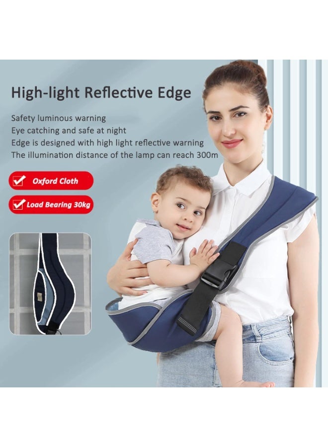 jaexest Portable Toddler Carrier – Adjustable Child Sling – Ergonomic One Shoulder Labor-Saving Carrier – Polyester Half Wrapped Toddler Sling with Anti-Slip Particles – for Toddlers, Children 6-36 Months - Image 2