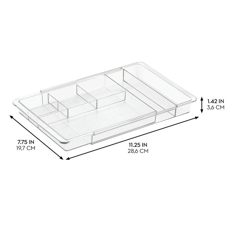 InterDesign iDesign Expandable Vanity Drawer Organizer, The Clarity Collection â€“ 11.25â€ to 18.5â€, Clear - Image 2