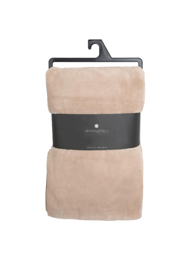 اتموسفيرا بطانية ميكروفايبر بنقشة مربعات وبوليستر لون بيج 180 × 230 سم 120503D - Image 2