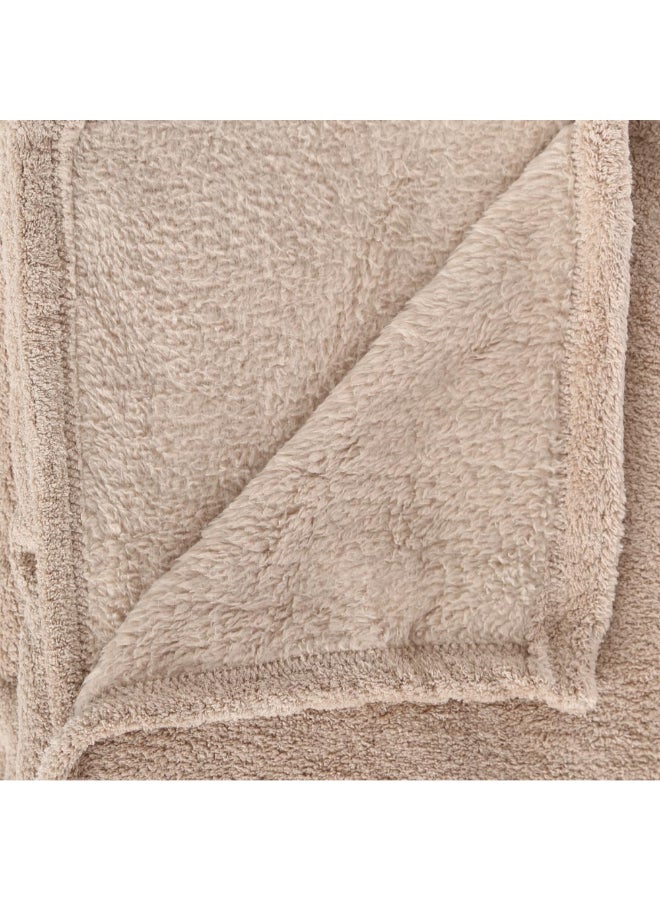 اتموسفيرا بطانية ميكروفايبر بنقشة مربعات وبوليستر لون بيج 180 × 230 سم 120503D - Image 3