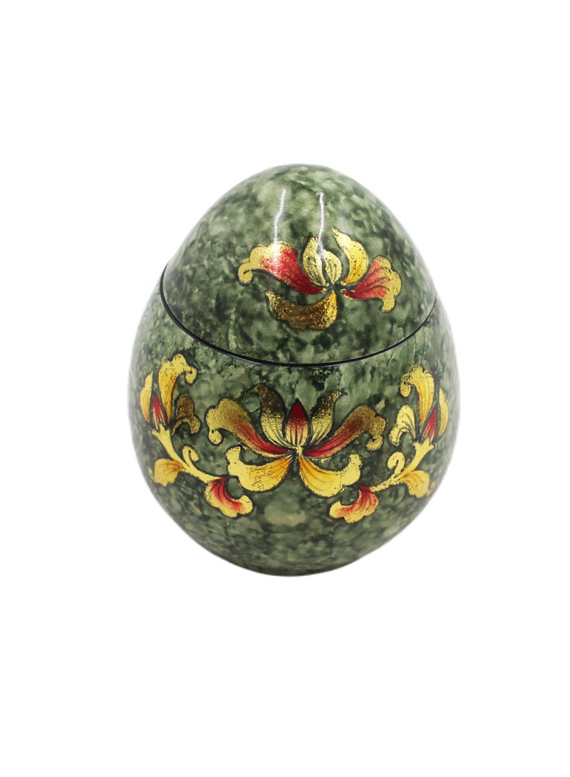 Antique Museum Vietnam Handmade Lacquer Egg Shape Pot  - Image 1