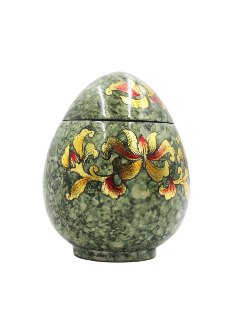 Antique Museum Vietnam Handmade Lacquer Egg Shape Pot  - Image 4