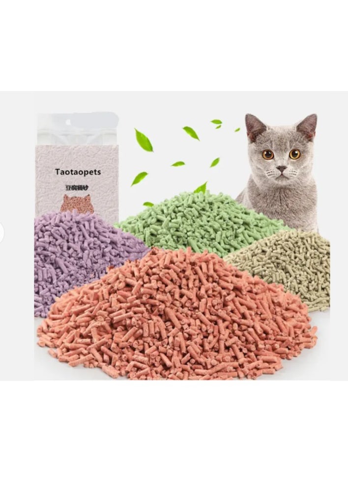 تاوتواص TaoTaoPets 2 عبوات 6 لتر متكتلة وقابلة للتحلل الحيوي، عطر ناعم طبيعي من التوفو للقطط (رائحة الخوخ)  - Image 2