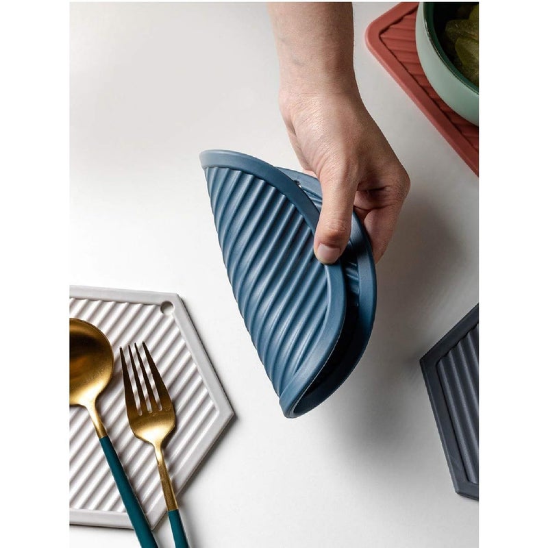 KRIVETY Silicone Trivet Mat NonSlip InsulationHeat Proof Resistant Trivet Mat Pad for Hot Pan and Pot Pads Counter Mat Heat Resistant Tablemat or Placemats Size63 Square Pack of 3 - Image 4