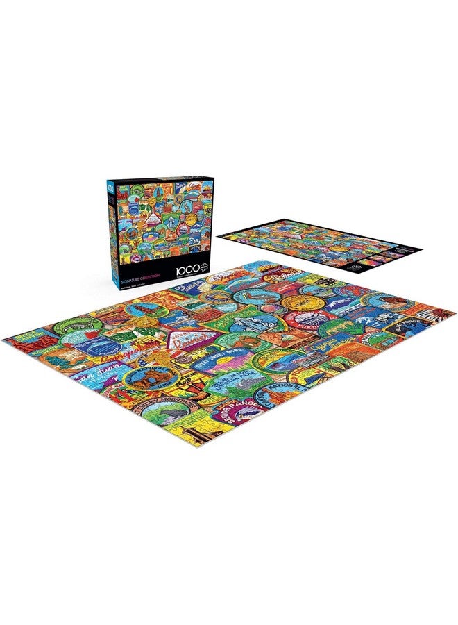 Buffalo Games - National Park Patches - 1000 Piece Jigsaw Puzzle, Blue - Image 4