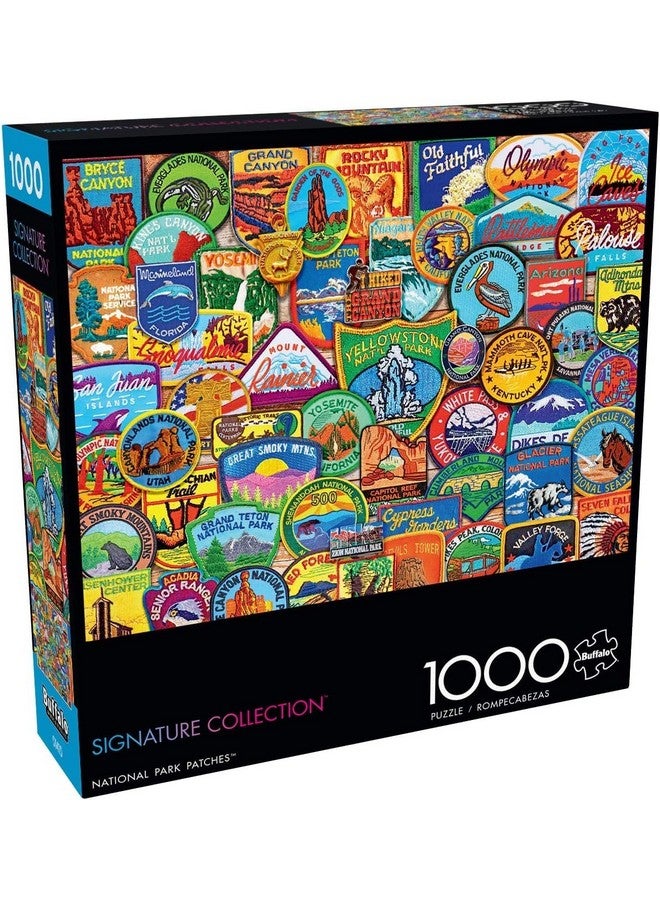Buffalo Games - National Park Patches - 1000 Piece Jigsaw Puzzle, Blue - Image 1