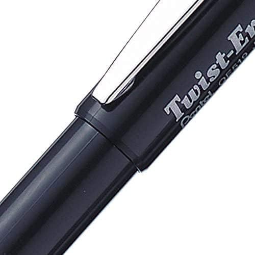 Pentel قلم رصاص ميكانيكي من بنتل 0.9 مم مع ممحاة قابلة للدوران III، ممحاة قابلة للرفع، رصاص سوبر هاي بوليمر HB محمل مسبقًا، أسطوانة سوداء، عبوة من 3 قطع - Image 5