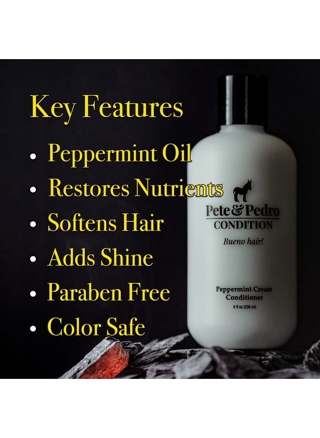 Pete & Pedro Condition Peppermint Daily Conditioner For Men & Women | Creamy Conditioner Hydrates & Heals Dry, Damaged Hair | As Seen On Shark Tank, 8.5 Oz.  - Image 2