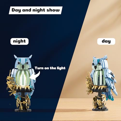 APENGBAOL Ideas Magic World Owl Flower Animal Building Set Owl Creative Desk LampCollectible Harry Bird ModelGifts for Adults or Teens Kids 8 1288 Pieces - Image 5