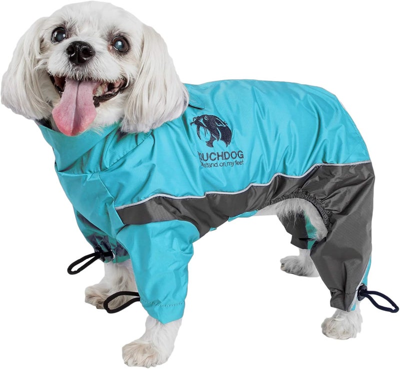 PuTwo TOUCHDOG QuantumIce Full Body Bodied Adjustable and 3M Reflective Pet Dog Coat Jacket w Blackshark Technology Small Ocean Blue Grey - Image 1