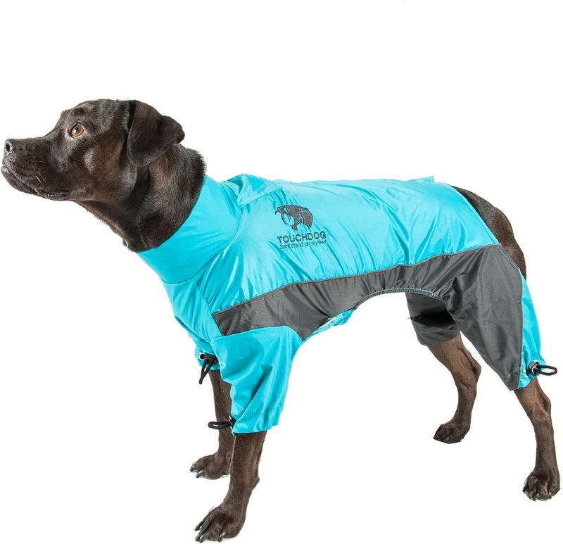 PuTwo TOUCHDOG QuantumIce Full Body Bodied Adjustable and 3M Reflective Pet Dog Coat Jacket w Blackshark Technology Small Ocean Blue Grey - Image 2