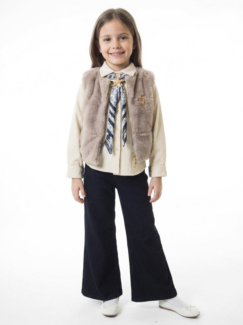 Hamada Tex Girls' three-piece clothing set for ages 7 to 14 years, 3904-4904 - Image 1