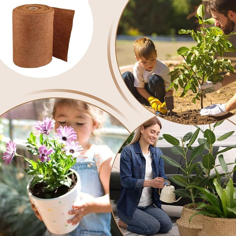 بطانة أصيص جوز الهند 50 سم × 200 سم سجادة زاحف لفة ورقة ألياف طبيعية قابلة للتنفس - Image 4