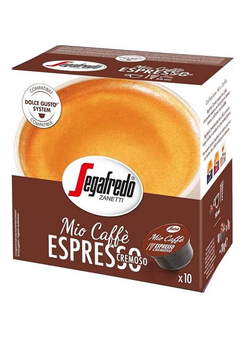 Segafredo - Segafredo Zanetti Mio Caffe Espresso Cremosso Nescafe Dolce GUSto Compatible Coffee Capsules 7G, Pack Of 10 - Image 1