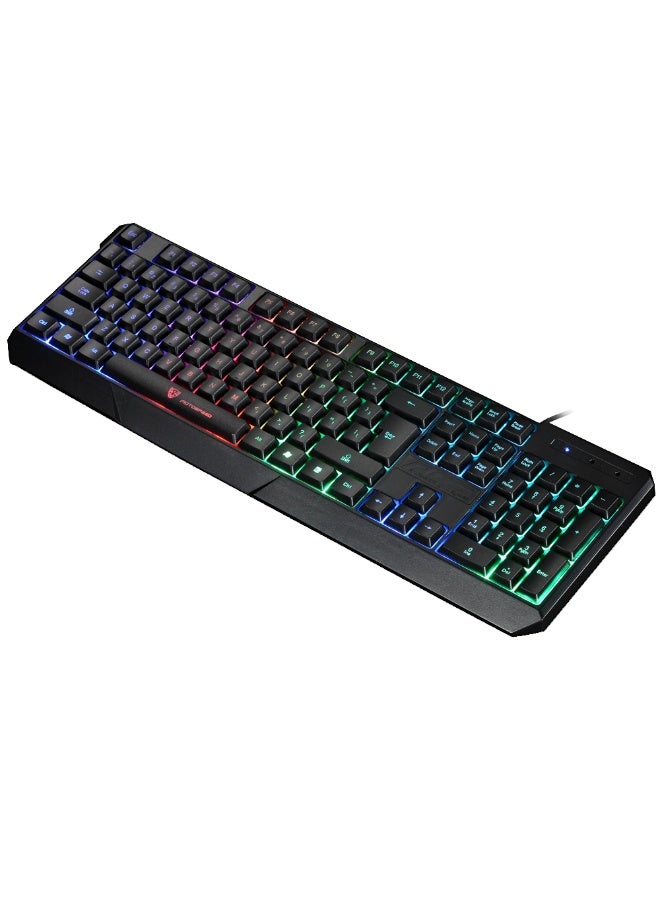 Motospeed K70L RGB Rainbow Gaming Keyboard - Up to 7 buttons pressed, without getting confused - Waterproof, with triple protection - Backlight design behind the keys, with light colors - Image 3