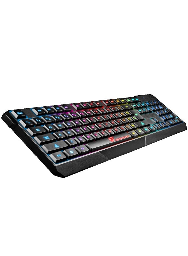 Motospeed K70L RGB Rainbow Gaming Keyboard - Up to 7 buttons pressed, without getting confused - Waterproof, with triple protection - Backlight design behind the keys, with light colors - Image 2