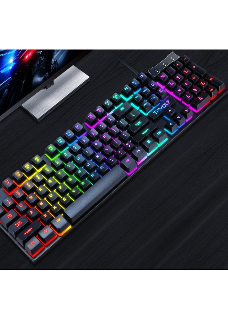 أيسر - لوحة مفاتيح الألعاب الميكانيكية YKB-913 RGB Rainbow - مفتاح وظيفة اختصار FN المركب - - Image 1