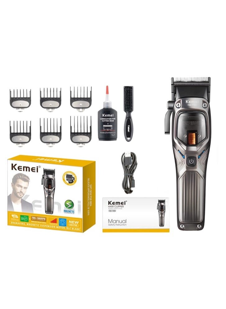 KM-1726 professional shaver 10,000RPM magnetic motor, DLC blades, 6 graduated combs - Image 1