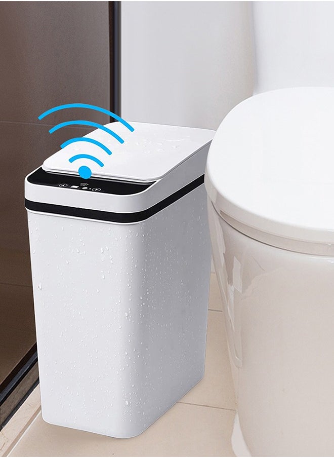 Bathroom Smart Touchless Trash Can - 3 Gallon Automatic Motion Sensor Rubbish Can with Lid Electric Waterproof Narrow Small Garbage Bin for Kitchen, Office, Living Room, Toilet, Bedroom,White - pzsku/ZB72D92EB99E72D2E10CDZ/45/_/1734588047/3a01d234-ecd6-488e-bb40-a2f12d7fd723