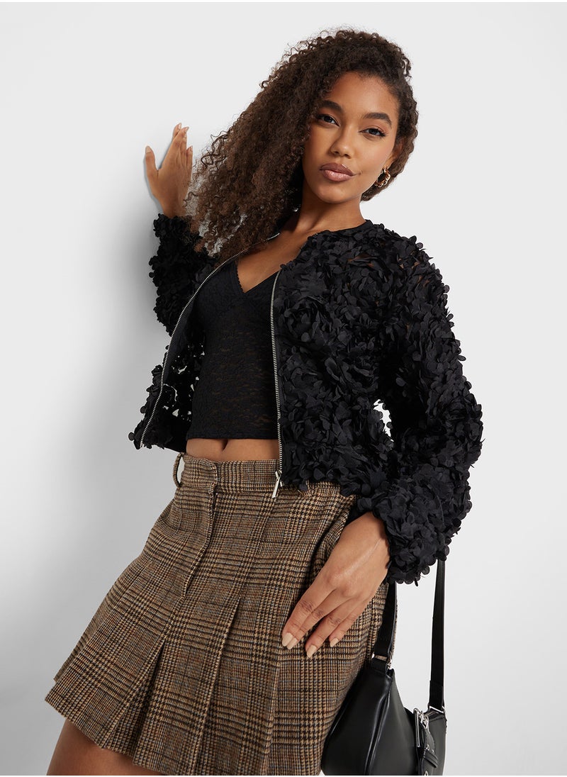 Ginger Sequin Embellished Bomber Jacket  - Image 1