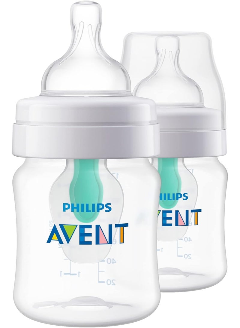 فيليبس زجاجة Philips Avent المضادة للمغص للأطفال سعة 4 أونصات (عبوتان مزدوجتان) - Image 1