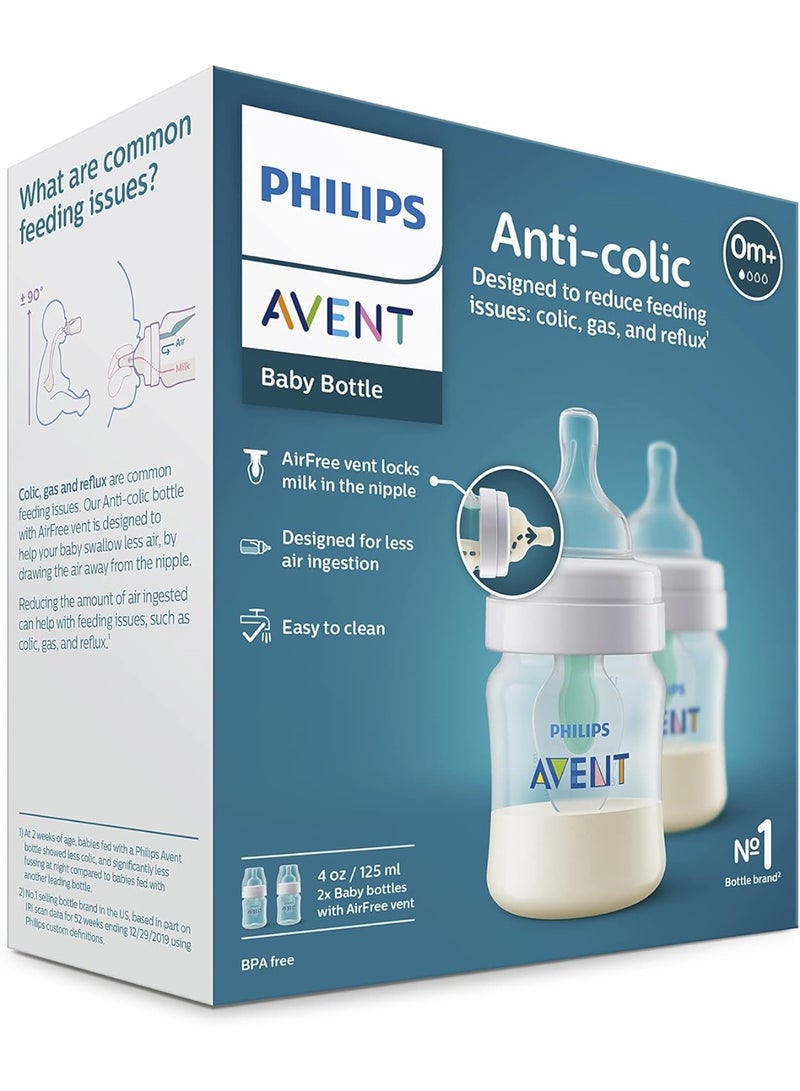 فيليبس زجاجة Philips Avent المضادة للمغص للأطفال سعة 4 أونصات (عبوتان مزدوجتان) - Image 3