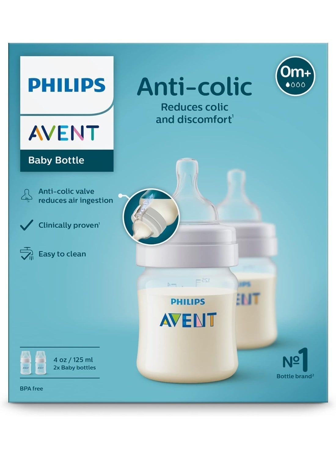 Philips Avent Anti Colic Bottle 4 Oz Pack Of 2