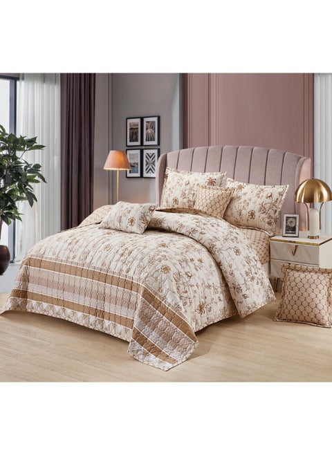 Double quilt set with fixed compressed filling, consisting of 6 pieces, king size 230*250 cm