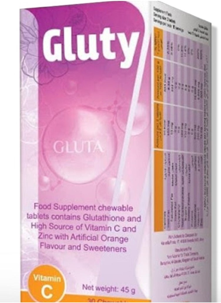 GLUTA C Gluty  Vitamin C 60 Chewable Tablets 