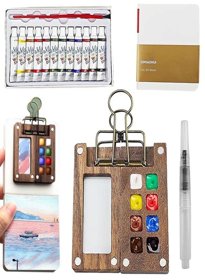 مجموعة ألوان مائية للسفر من PocketArtist مع لوحة ألوان نانو و12 لونًا للفنانين والطلاب والرسامين - Image 1