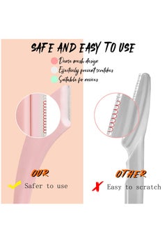 Excefore 6PCS Eyebrow Trimmer Set, Stainless Steel Curved Eyebrow Razor Eyebrow Scissors With Comb, Beauty Tool for Beginners Suitable for Any Skin Type Hair Removal Accessories for Men Women  - Image 5