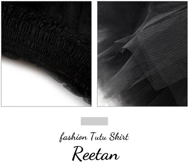 REETAN Tutu Skirt Ballet 6 Layered Tulle Short Tutus for Women - Image 4