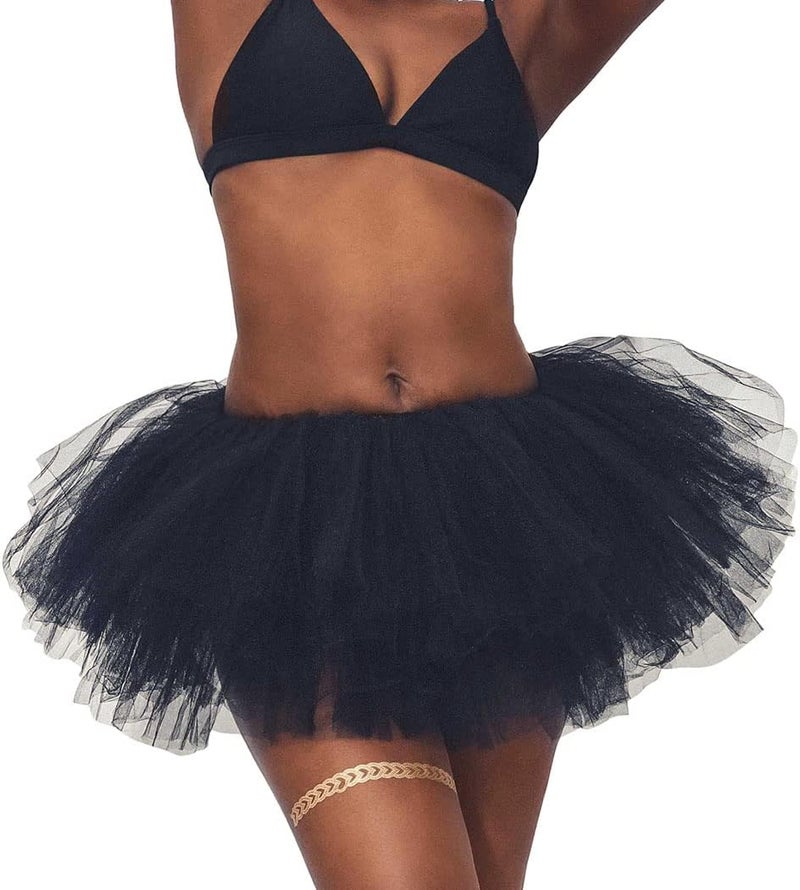 REETAN Tutu Skirt Ballet 6 Layered Tulle Short Tutus for Women - Image 3