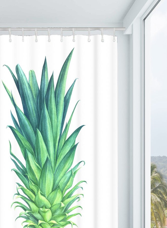 Becan Pineapple Shower Curtain Watercolor Pineapple Tropical Fruit Green Yellow Polyester Fabric Bathroom Shower Curtain 72X72 Inches - Image 4
