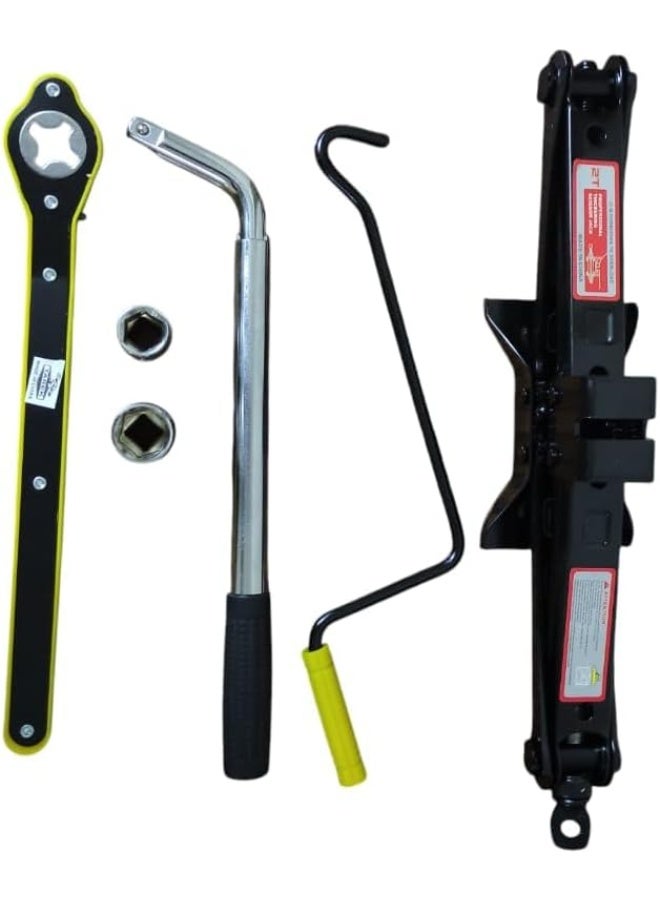 Portable Car Scissor Lift Kit – 2 Ton Capacity Manual Car Jack & Wrench for Tire Changes - Image 2