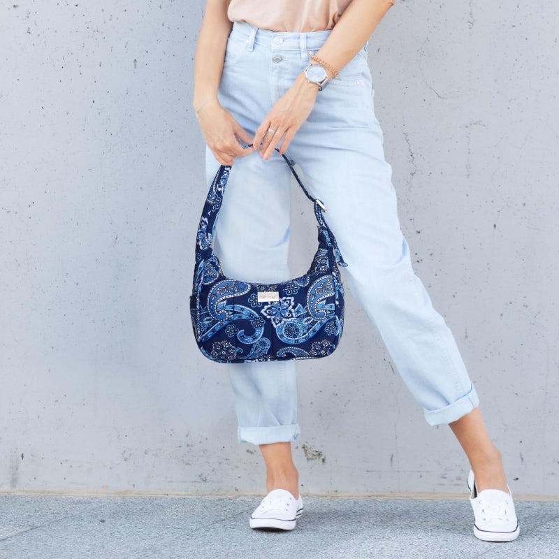 TOPDesign Quilted Puffer Shoulder Bag for Women, Trendy Lightweight Hobo Crescent Bag with Adjustable Strap (Bandanna) - Image 3