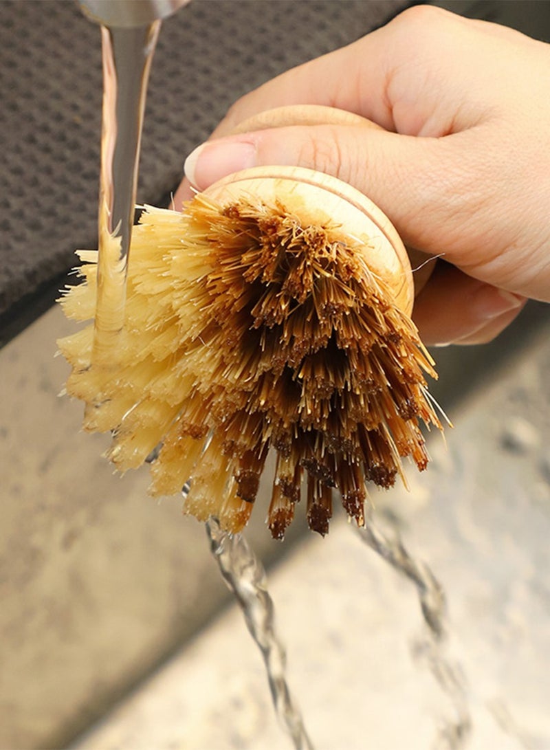 Replaceable dish brush Long wooden handle Household Cleaning Brush Useful things for kitchen Cleaning Tool - Image 5