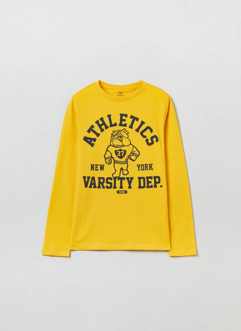 او في اس Long-sleeved T-shirt with print