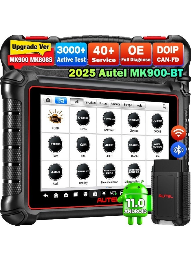 Autel Scanner MaxiCOM MK900BT, 2025 MK900-BT V2.0 Bidirectional Diagnostic Tool - Image 1