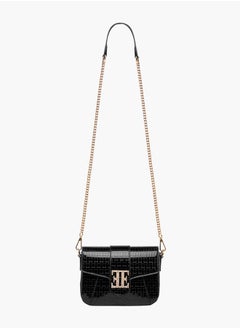 ELLE Women Monogram Embossed Crossbody Bag with Detachable Chain Strap Ramadan Collection  - Image 2