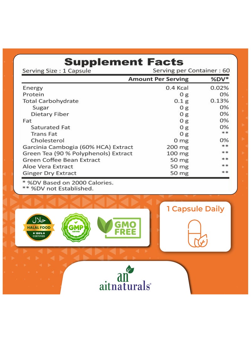 Aitnaturals Slimming Weight Loss Fat Burner Diet Pills 60 Capsules - Image 2