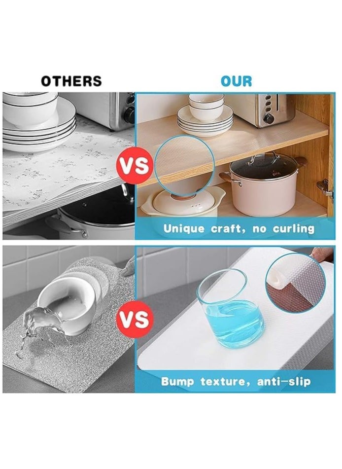 Spaceshoop - Waterproof Kitchen Drawer Liner Mat, Non-Slip Cabinet Shelf Protector, Moisture-Proof and Oil-Resistant (45cm*3m) - Image 1