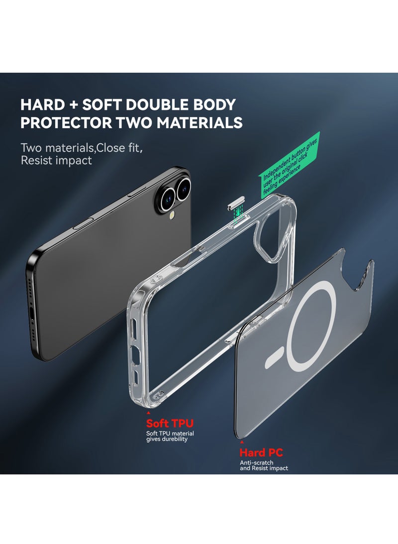 روك بو القضية لـ iPhone17 : القضية المغناطيسية لـ iPhone17 متوافقة مع MagSafe - غطاء مضاد للصدمات المضاد للخدش المضاد للصدمات. - Image 3