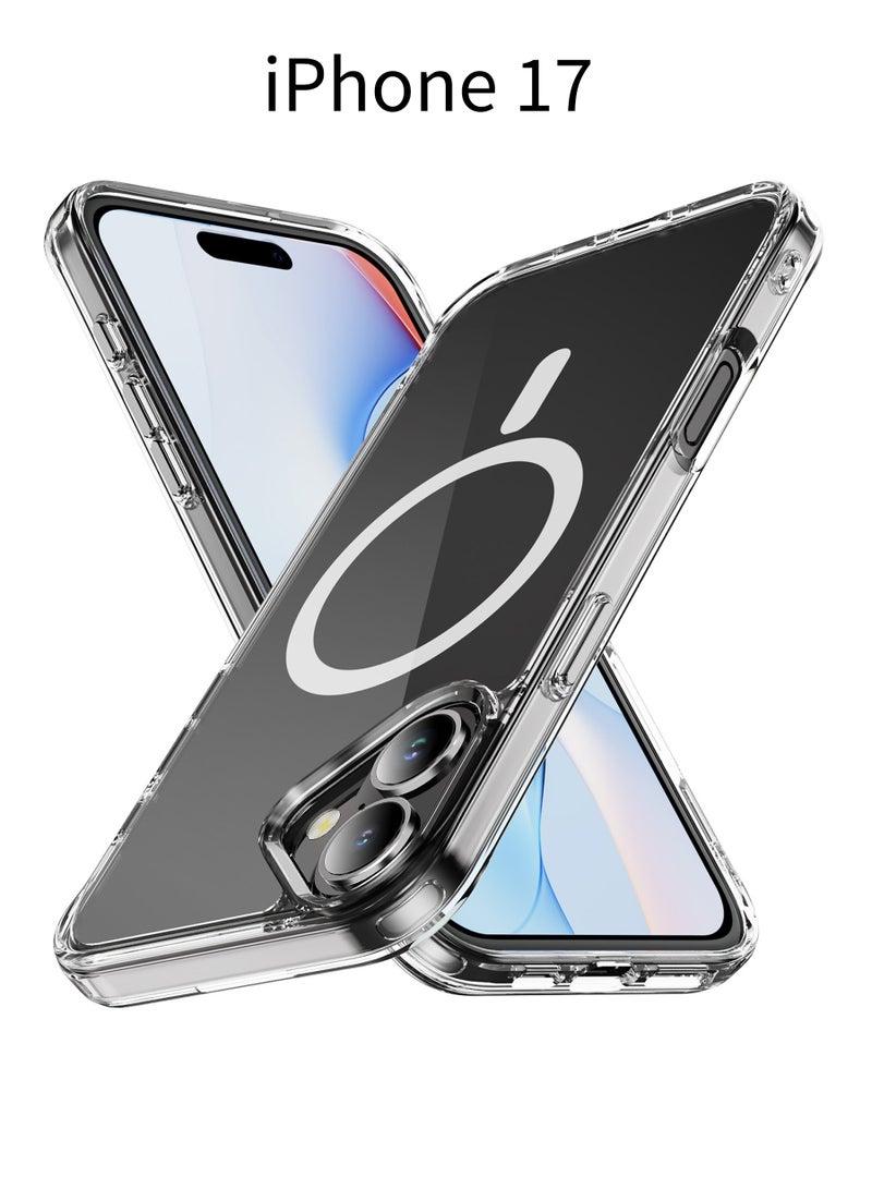 روك بو القضية لـ iPhone17 : القضية المغناطيسية لـ iPhone17 متوافقة مع MagSafe - غطاء مضاد للصدمات المضاد للخدش المضاد للصدمات. - Image 1