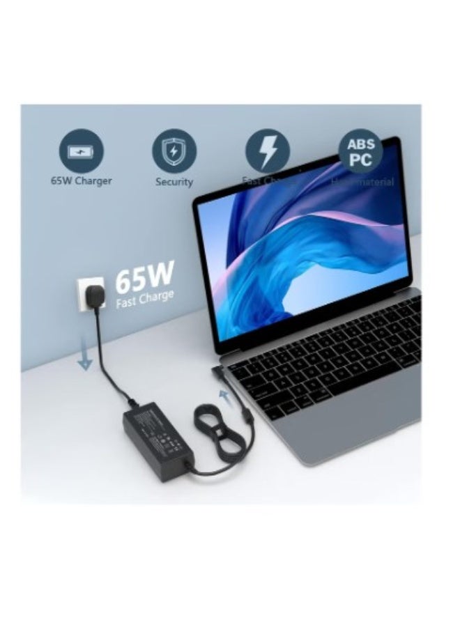 Terabyte 65W Laptop Charger for Toshiba Satellite C50 C55 C655 C675 C850 C855 C855D C875 P50 L50 L55 L55D L75 L300 L305 PA3917U-1ACA PA3714U-1ACA PA5035U-1ACA 19V 3.42A AC Adapter for Toshiba Laptop[5.5x2.5mm] - Image 2