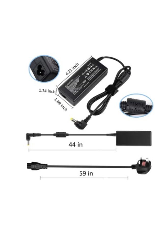 Terabyte 65W Laptop Charger for Toshiba Satellite C50 C55 C655 C675 C850 C855 C855D C875 P50 L50 L55 L55D L75 L300 L305 PA3917U-1ACA PA3714U-1ACA PA5035U-1ACA 19V 3.42A AC Adapter for Toshiba Laptop[5.5x2.5mm] - Image 4