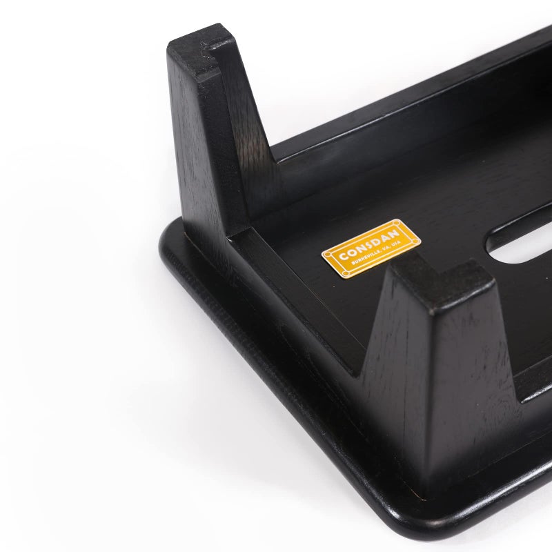 CONSDAN Step Stool for Bed - USA Grown Oak, Wooden Stool for Adults and Seniors, 6.5" High, Non-Slip Mat, No Assembly Needed, Solid Wood, Black Color - Image 3