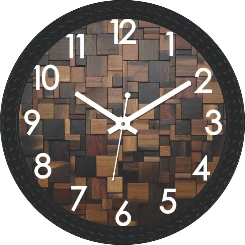 SHIFA CRAFT Wall Clock for Home Decorative Printed with Analog Battery Wall Clock for Living RoomOffice Aayatal Kursi - Image 1