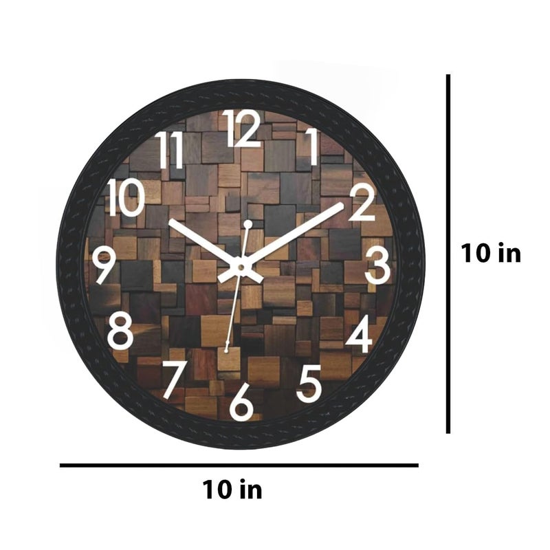 SHIFA CRAFT Wall Clock for Home Decorative Printed with Analog Battery Wall Clock for Living RoomOffice Aayatal Kursi - Image 2